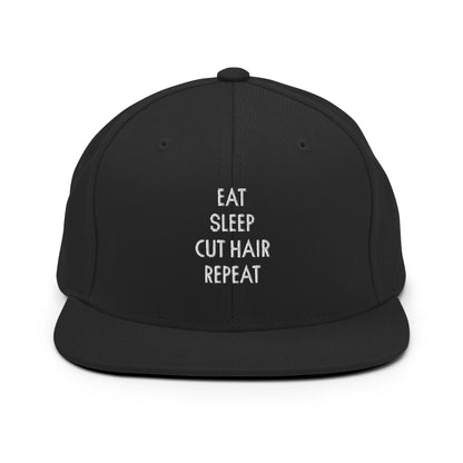 EAT. SLEEP. CUT HAIR. REPEAT Snapback Hat