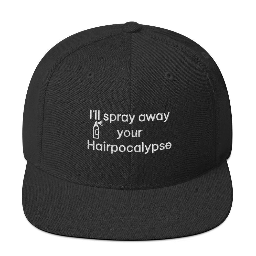 Spray away Hairpocalypse Snapback Hat