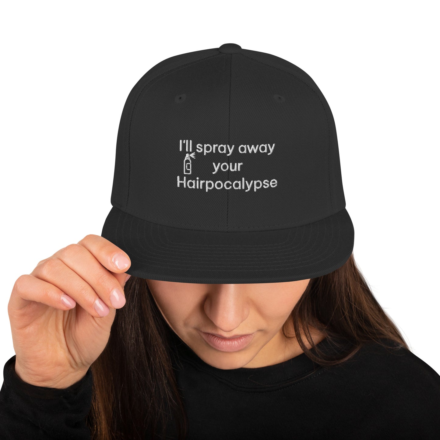 Spray away Hairpocalypse Snapback Hat