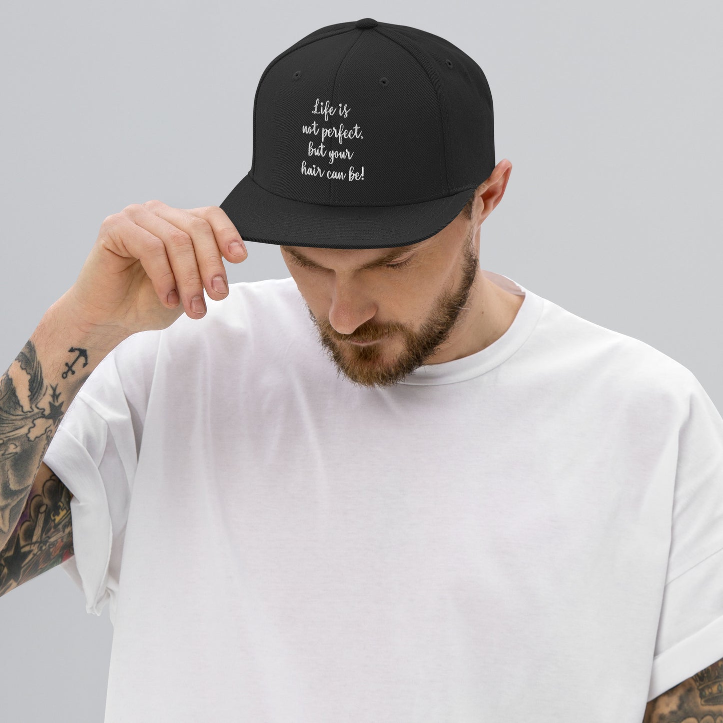 Life is not perfect, but your Hair can be! Snapback Hat