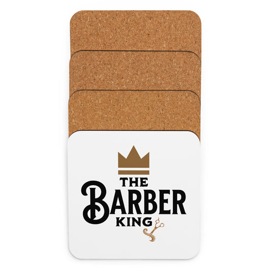 The Barber King Cork-back coaster