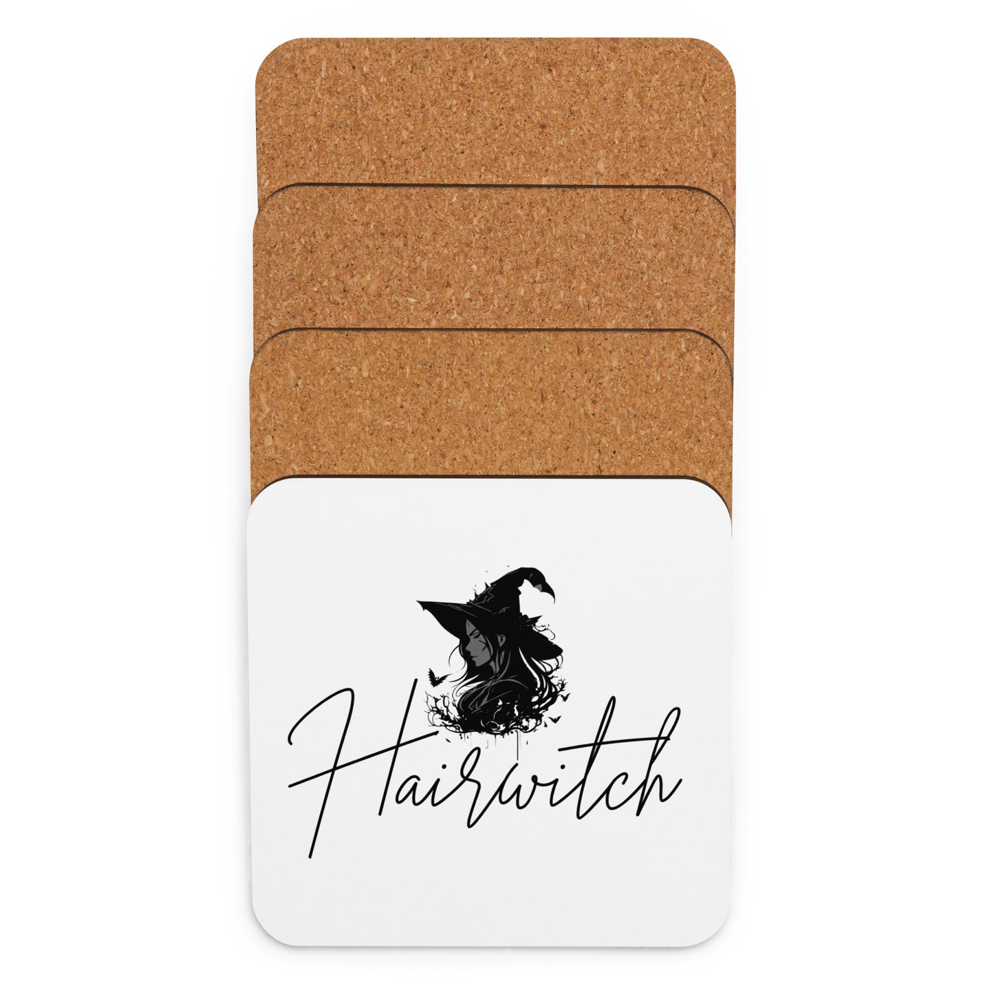 Hairwitch. Cork-back coaster