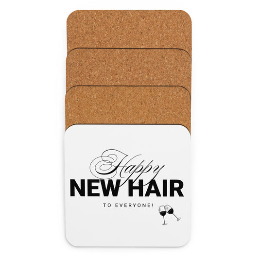 Happy New Hair To Everyone! Cork-back coaster