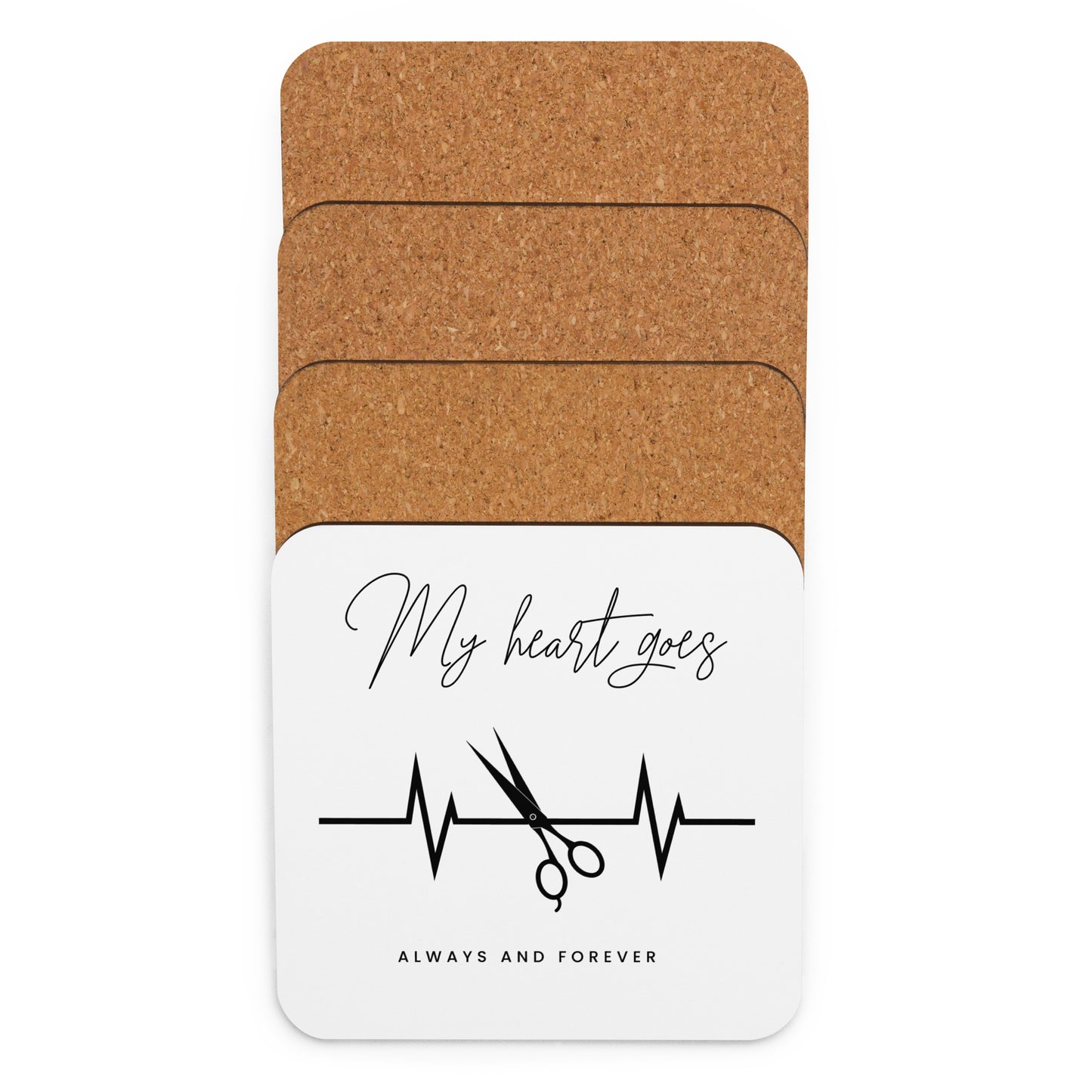 My Heart Goes...Cork-back coaster