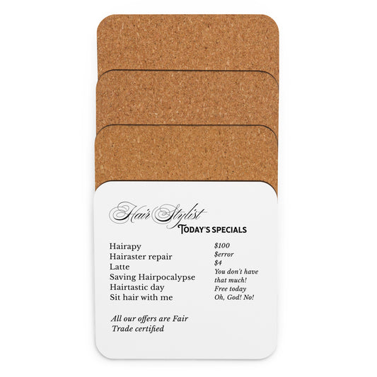 Hair Stylist Specials Cork-back coaster