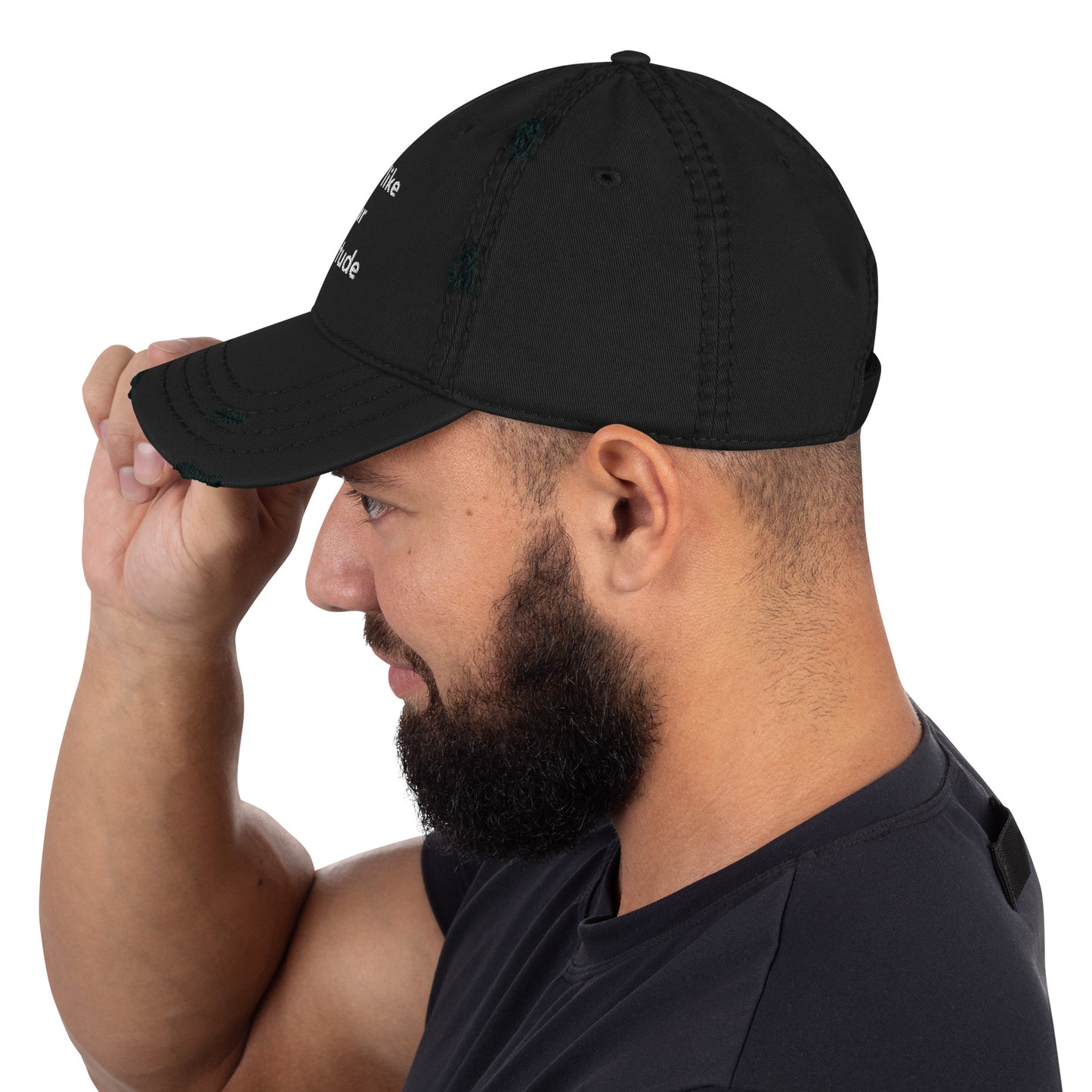 I don't like your Hairtitude Distressed Dad Hat