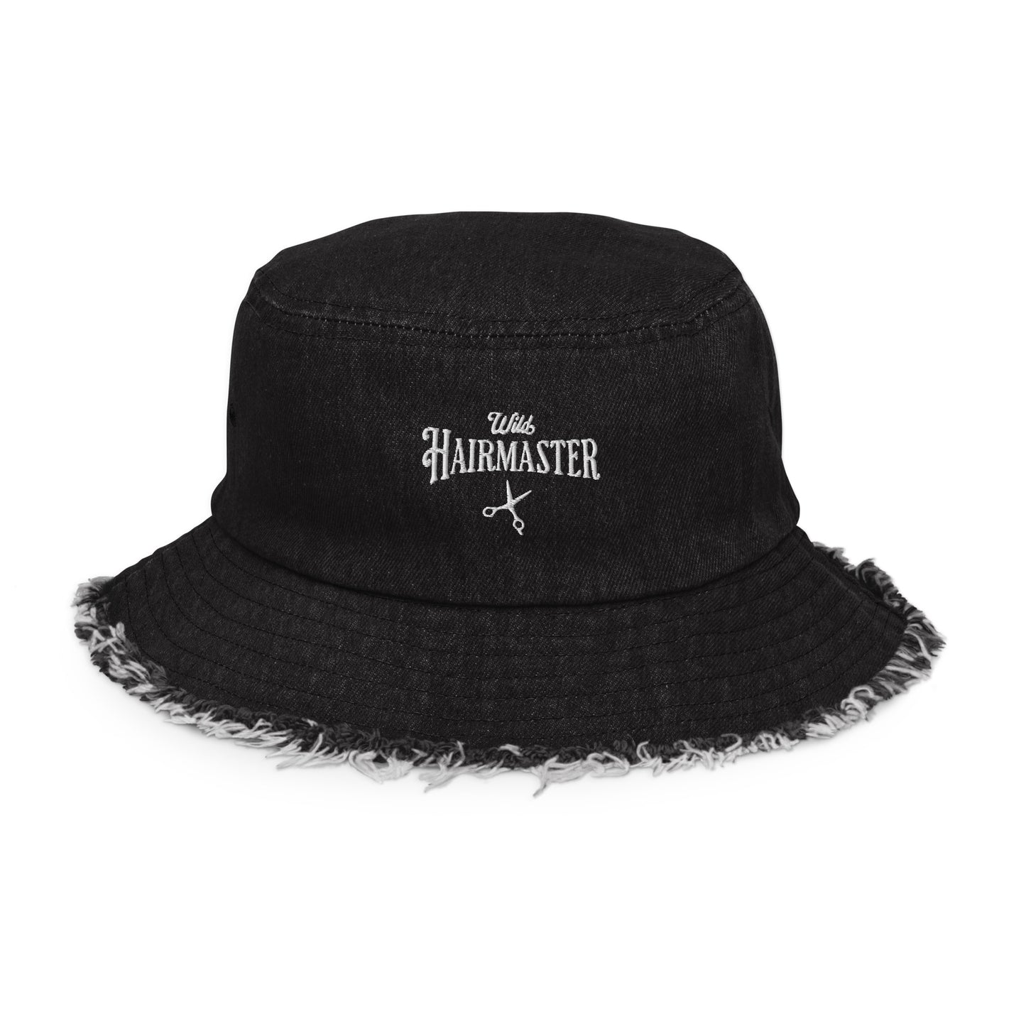 Wild Hairmaster Distressed denim bucket hat