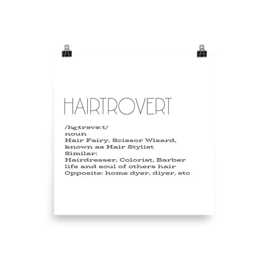 Hairtrovert Definition Poster