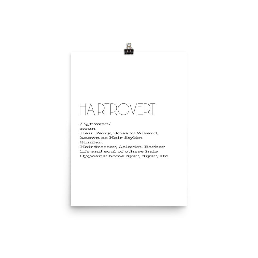 Hairtrovert Definition Poster