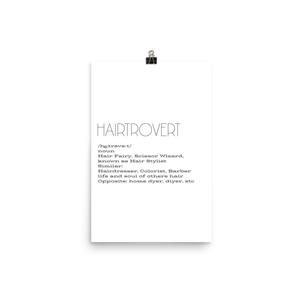 Hairtrovert Definition Poster