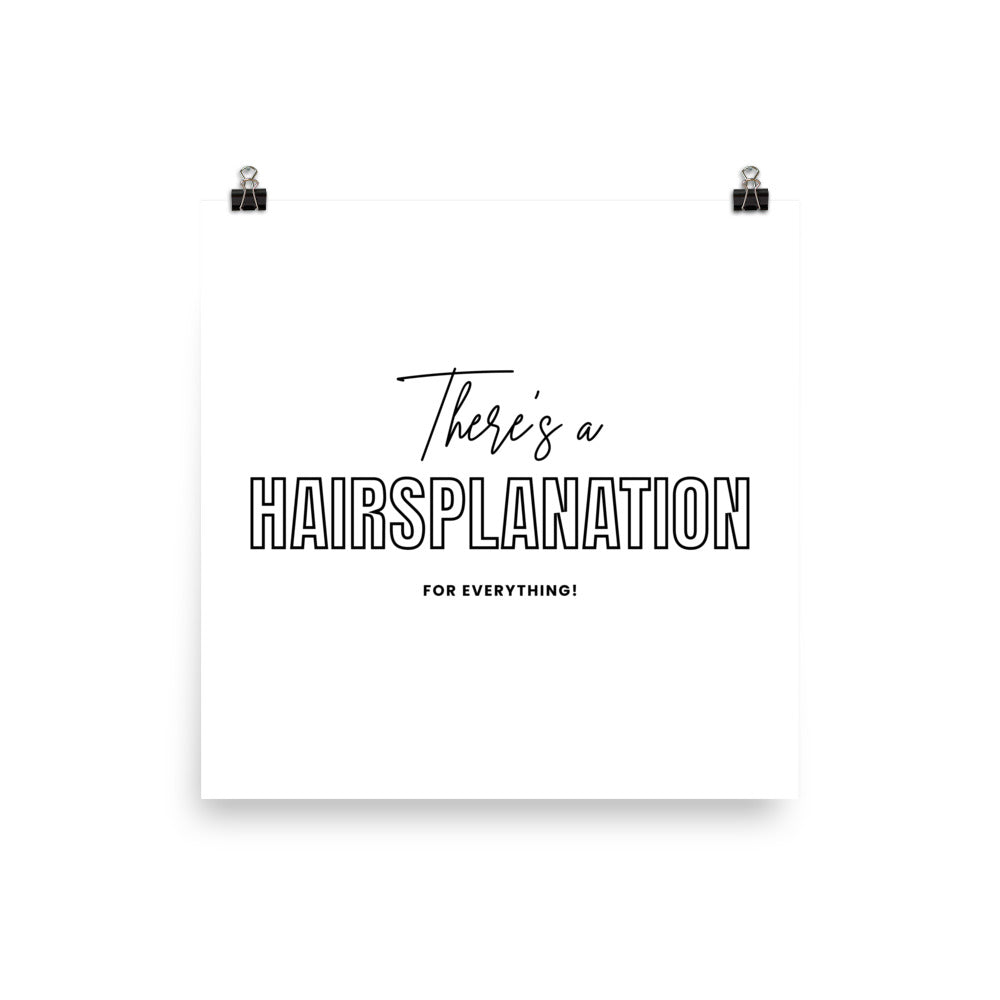 Hairsplanation For Everything Poster