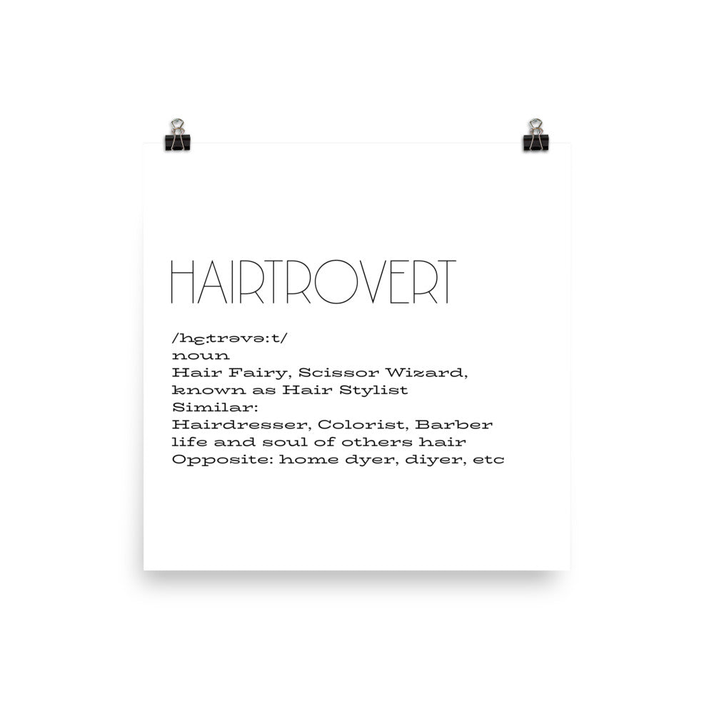 Hairtrovert Definition Poster