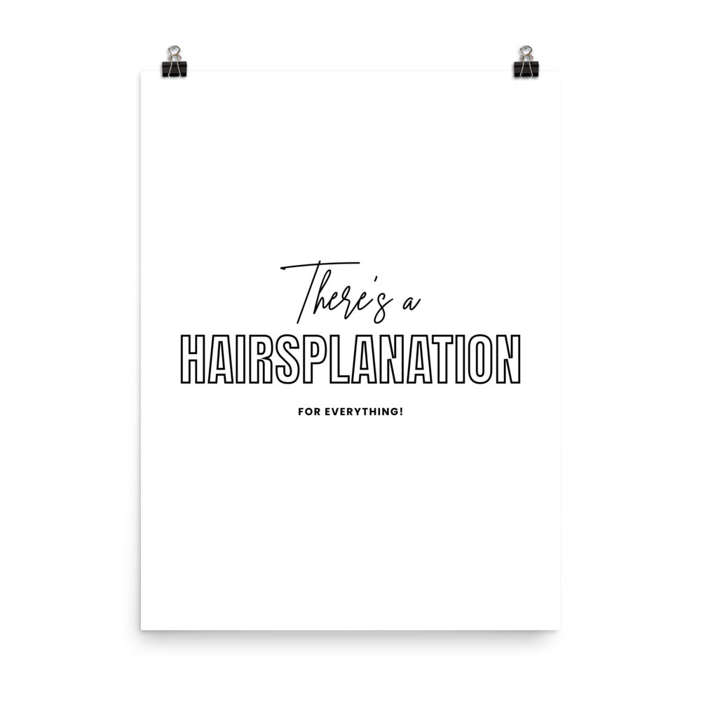 Hairsplanation For Everything Poster