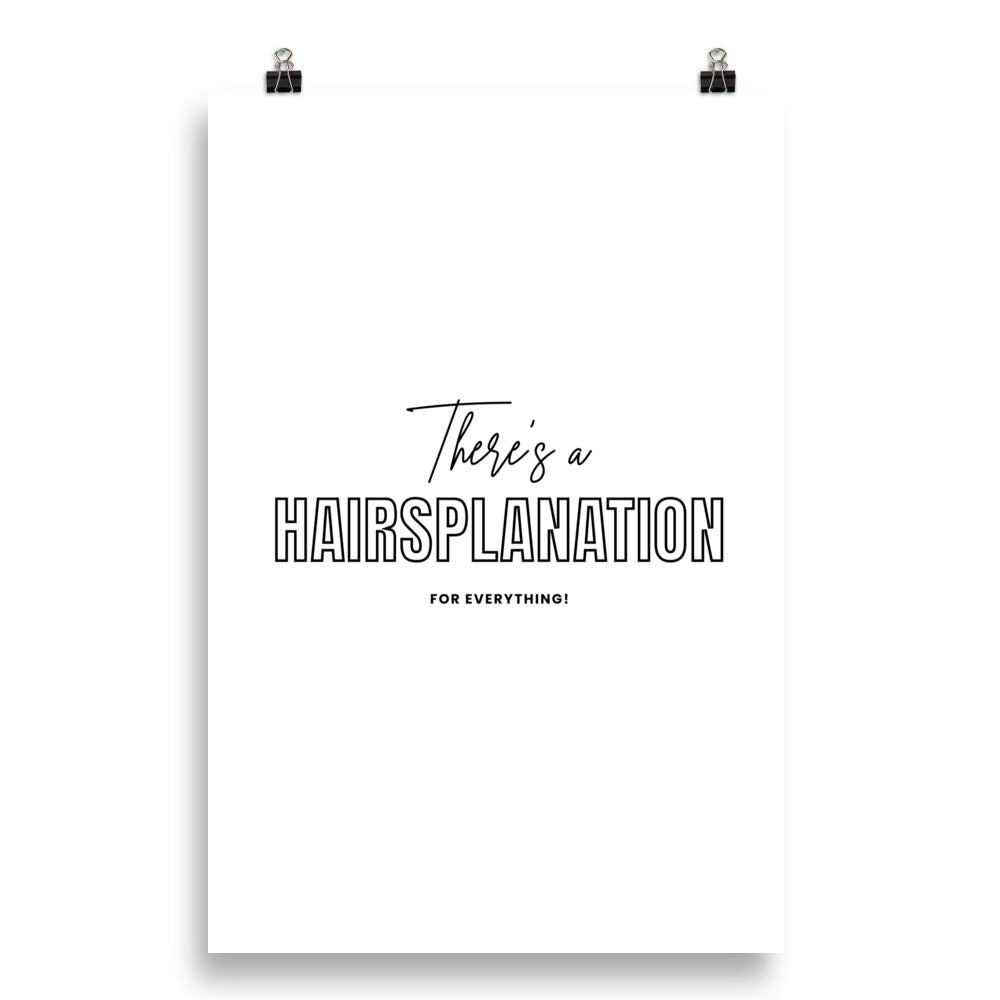 Hairsplanation For Everything Poster