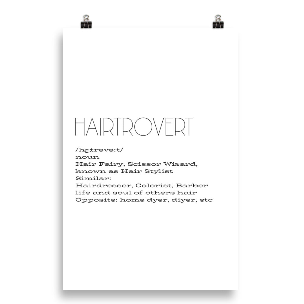 Hairtrovert Definition Poster