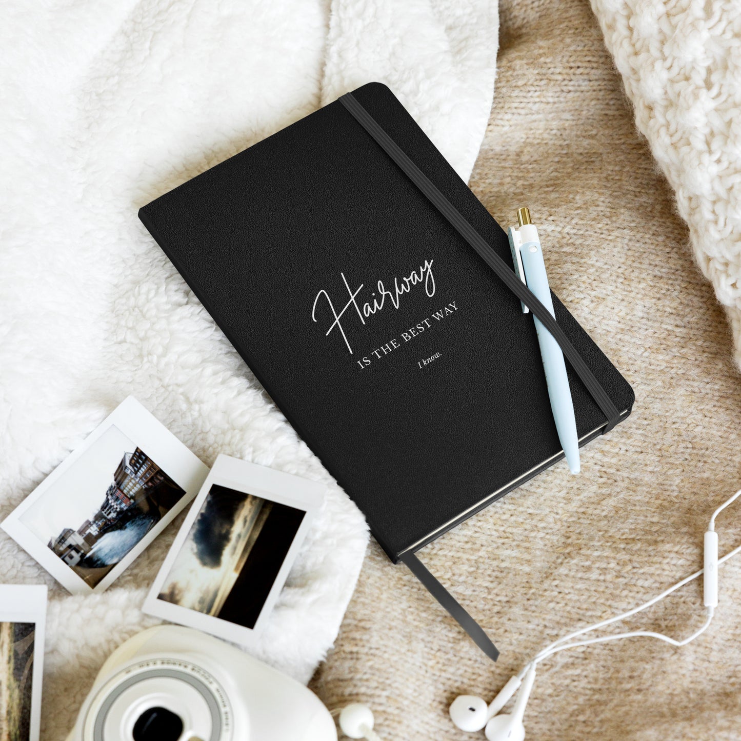 Hairway Is The Best Way Hardcover bound notebook