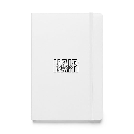 HAIR Stylist White Hardcover bound notebook