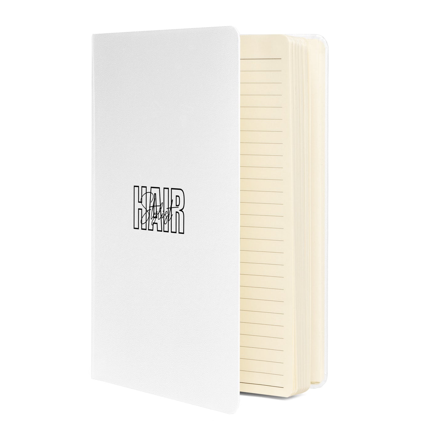 HAIR Stylist White Hardcover bound notebook