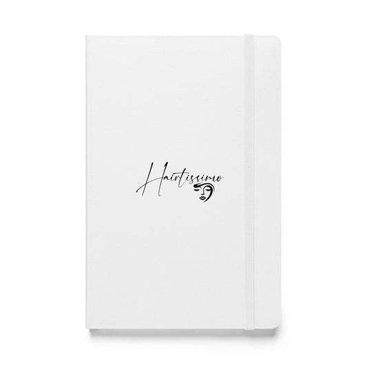 Hairtissimo White Hardcover bound notebook