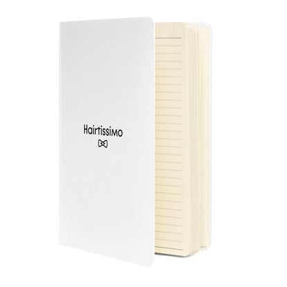 Hairtissimo (femme) White Hardcover bound notebook