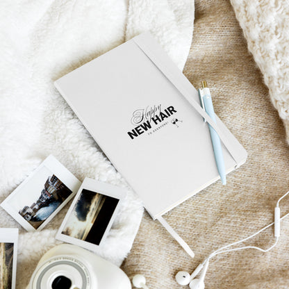 Happy New Hair To Everyone! White Hardcover bound notebook