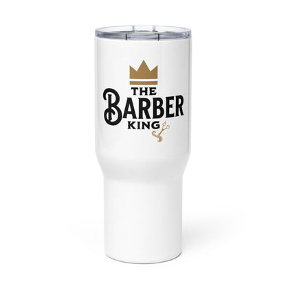 The Barber King Travel mug with a handle