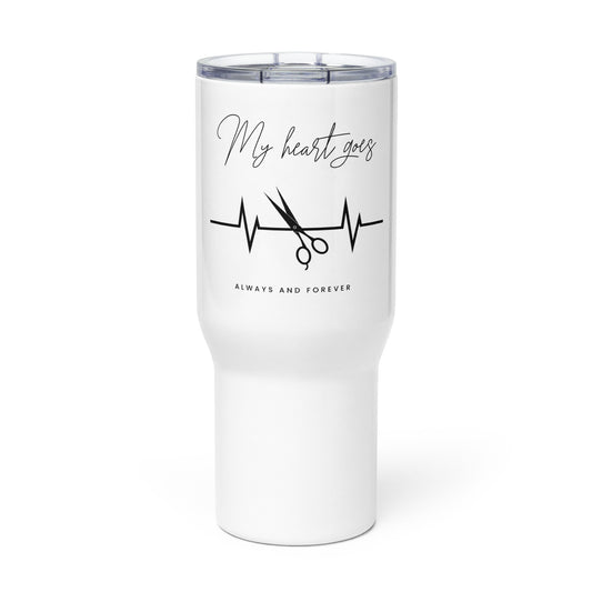 My Heart Goes...Travel mug with a handle