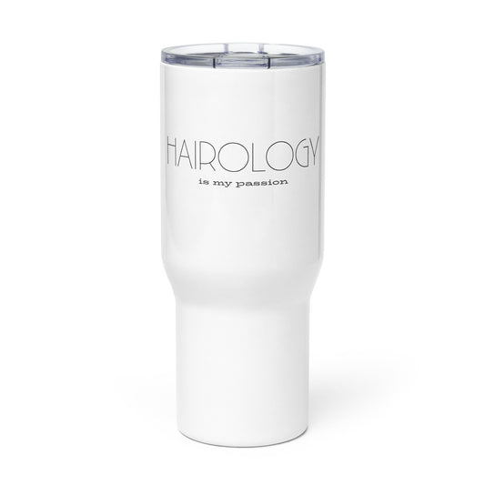 HAIROLOGY is my passion Travel mug with a handle