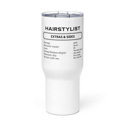 Hairstylist extras and sides Travel mug with a handle