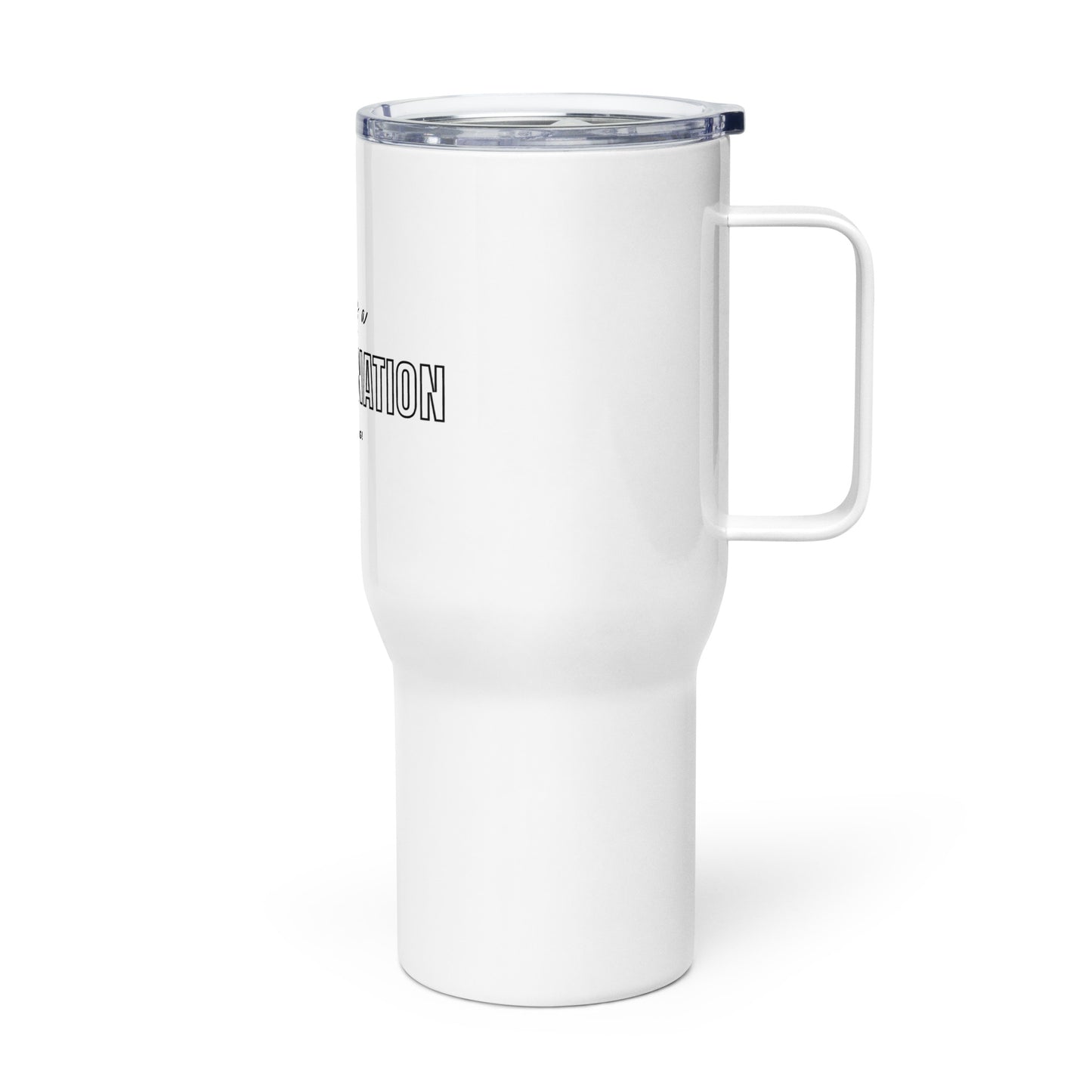 Hairsplanation For Everything Travel mug with a handle