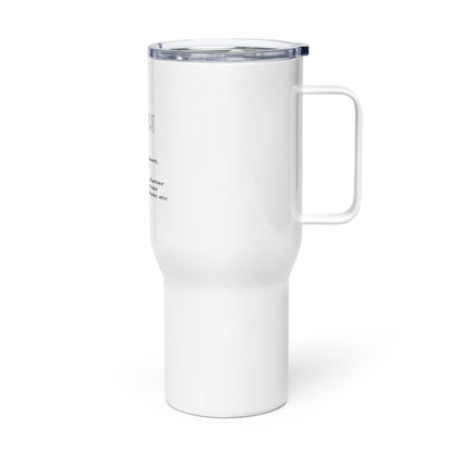 Hairtrovert Definition Travel mug with a handle