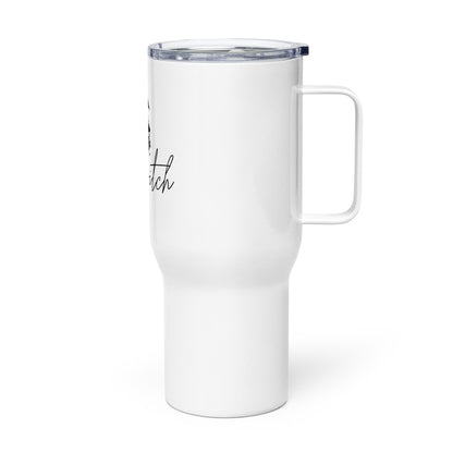 Hairwitch. Travel mug with a handle