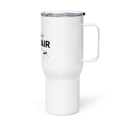 Happy New Hair To Everyone! Travel mug with a handle