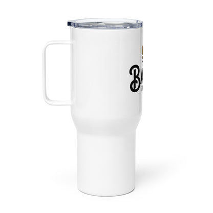 The Barber King Travel mug with a handle