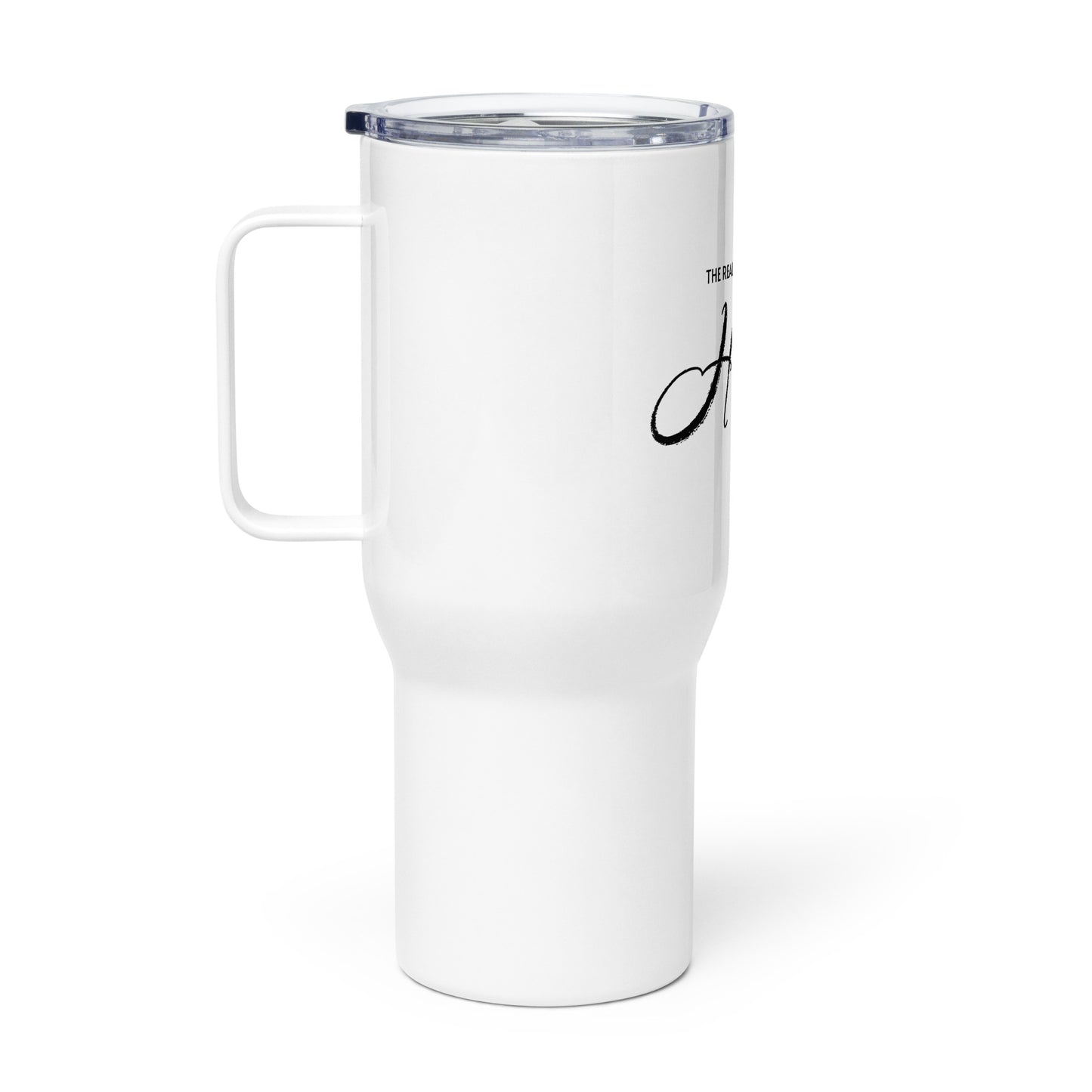 The Real Hairoe Of Our Time. Travel mug with a handle