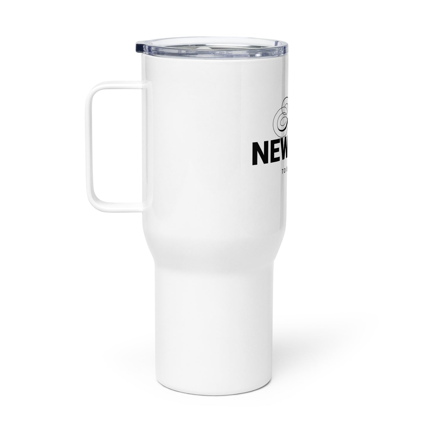 Happy New Hair To Everyone! Travel mug with a handle