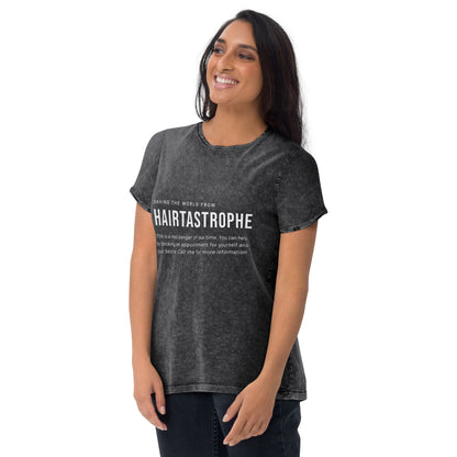 Saving The World From Hairtastrophe Denim T-Shirt