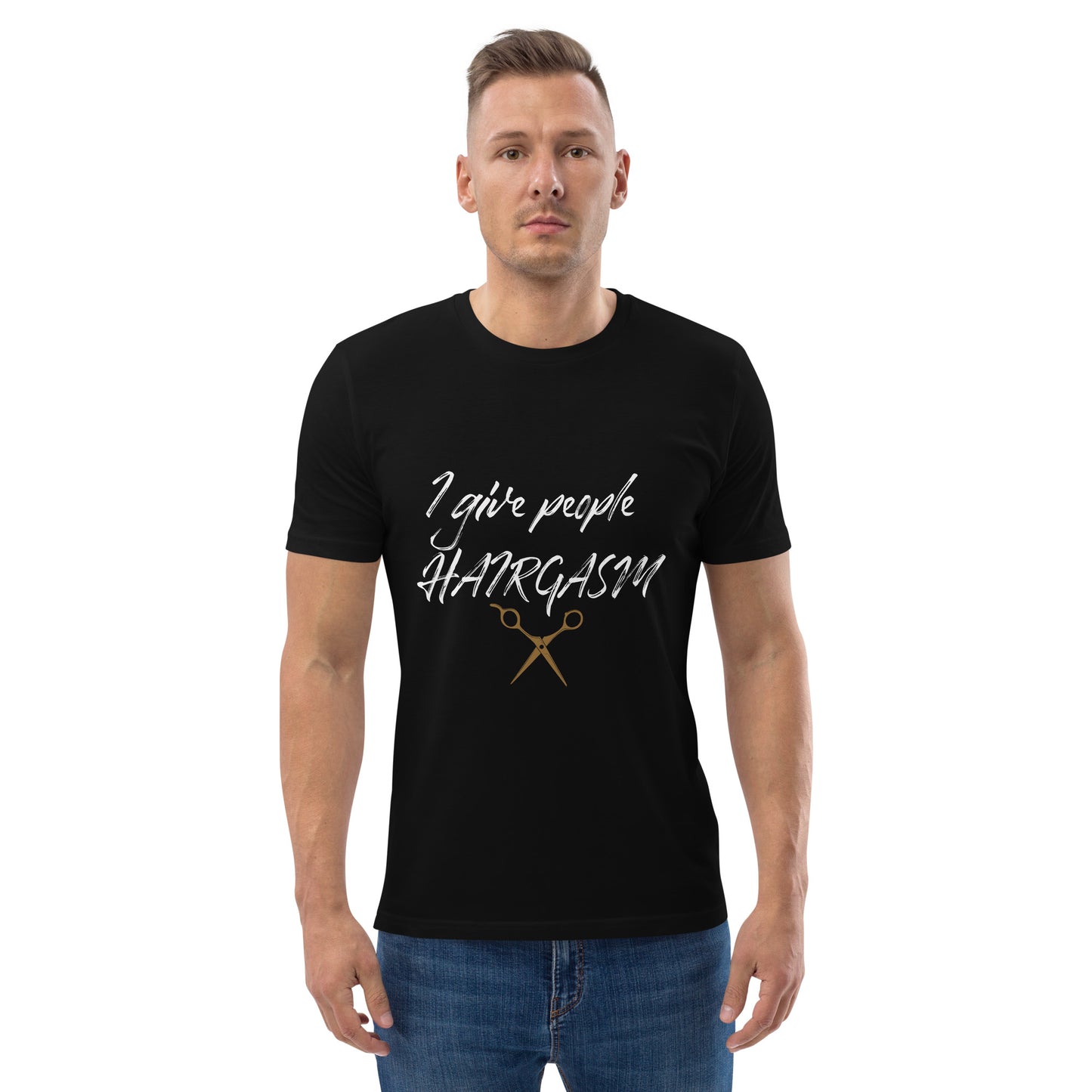 I Give People HAIRGASM Unisex organic cotton t-shirt