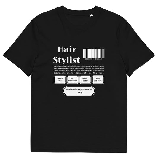 Hair Stylist Barcode organic cotton t-shirt