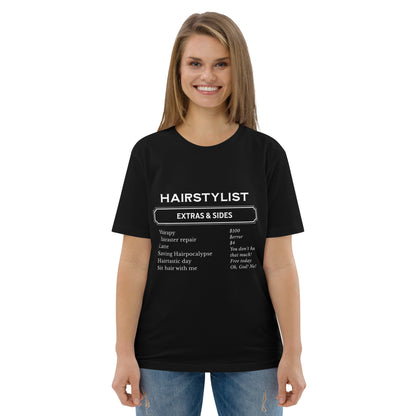 Hairstylist extras and sides Unisex organic cotton t-shirt