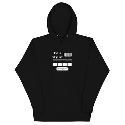 Hair Stylist Barcode Unisex Hoodie